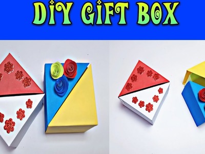 Diy Paper Gift Box|Rose Creation|Origami|Very easy Gift box making