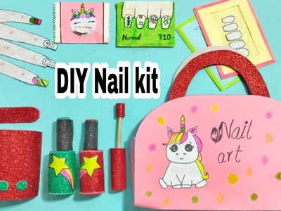 Diy Paper Nails. Hand made nail kit. Fun craft to make at home. Its very easy