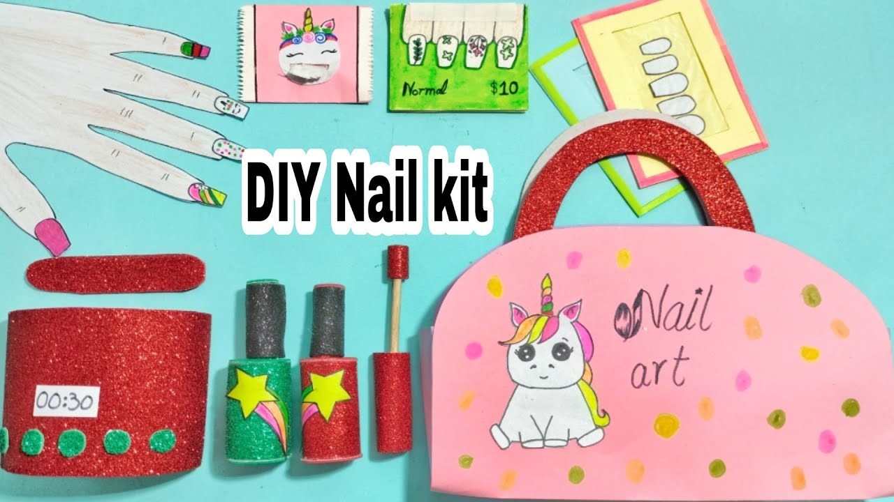 Diy Paper Nails. Hand made nail kit. Fun craft to make at home. Its very easy