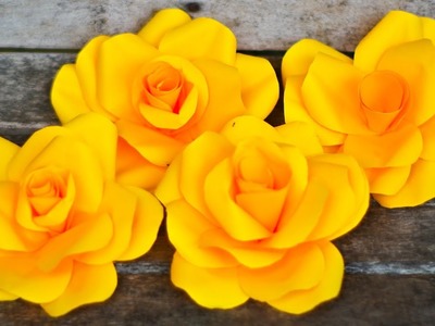 DIY Rose Paper Flower | How to Make flower DIY | Rose Flower Making with Paper | Big Rose Craft