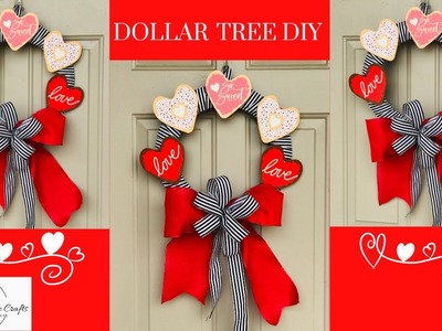 DOLLAR TREE VALENTINE’S DAY ❤️WREATH DIY EASY & INEXPENSIVE HOLIDAY DECOR HIGH END❤️BUDGET FRIENDLY