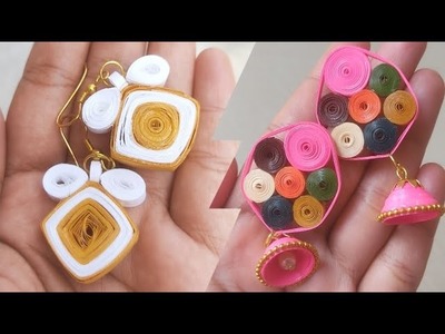 Easy And Unique Quilling Earrings | Quilling Art #paperearrings #quillingjewellery