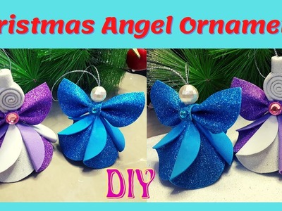 EASY CHRISTMAS ANGELS ORNAMENTS | MJ CRAFTS | GLITTERFOAM CRAFTS | CHRISTMAS DECORATIONS & ORNAMENTS