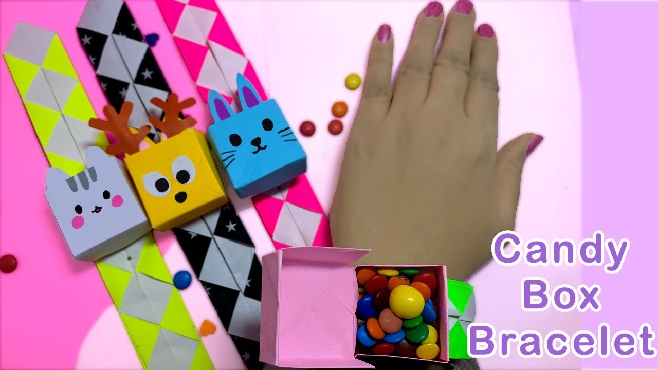 Easy Origami Bracelet.How to Make Origami Candy Box Bracelet. watch.instructions by bushrazorigami