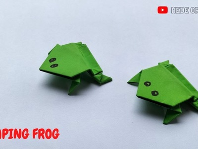 Easy Origami Jumping Frog - How To Make Jumping Frog Origami #origami #origamicraft #origamiart