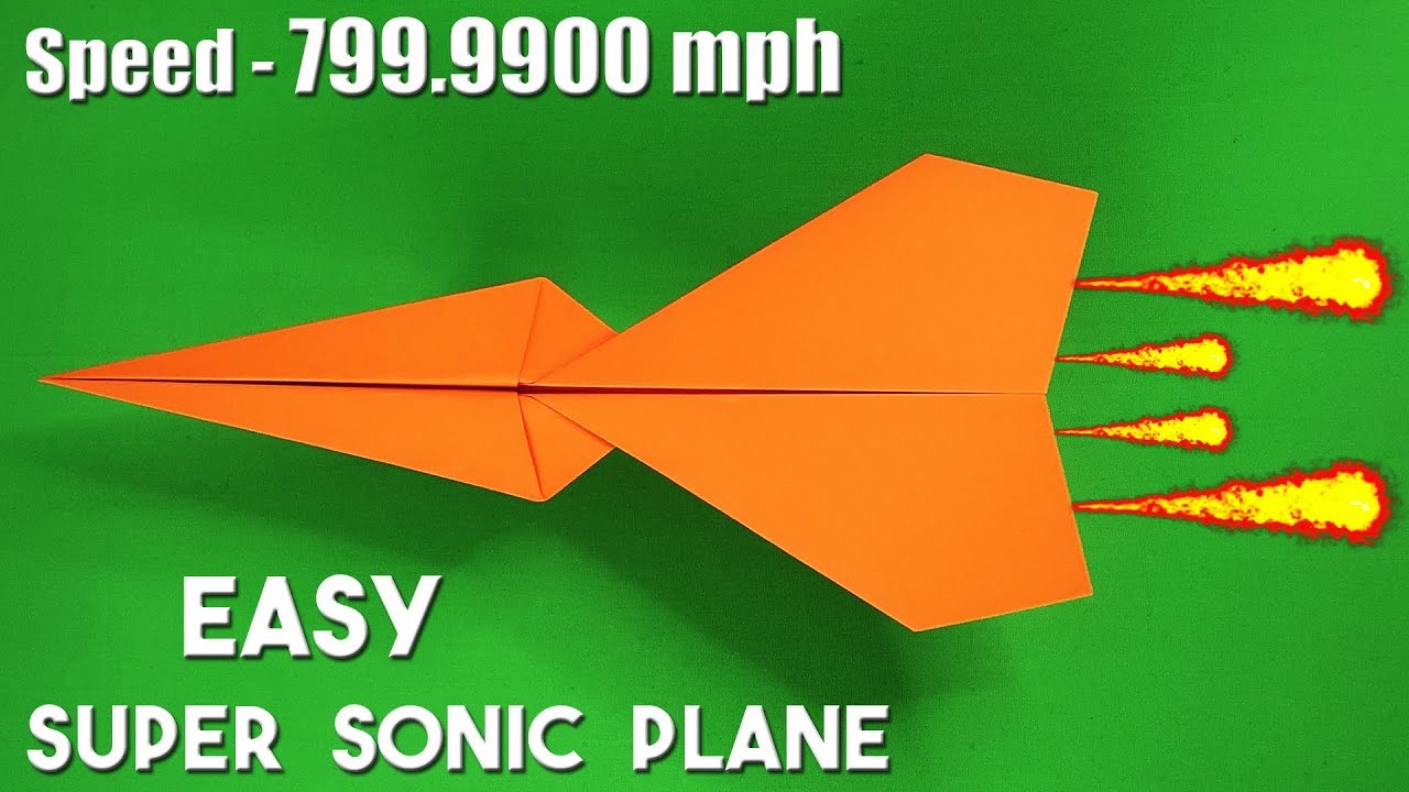 EASY Paper Airplane that FLY FAR || BEST Paper Airplanes || SUPER SONIC Plane