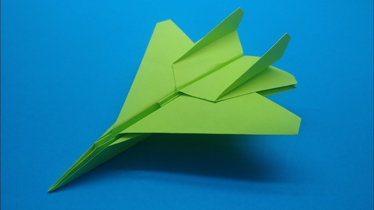F-15 Eagle Origami airplane. How to make a paper airplane that flies far.