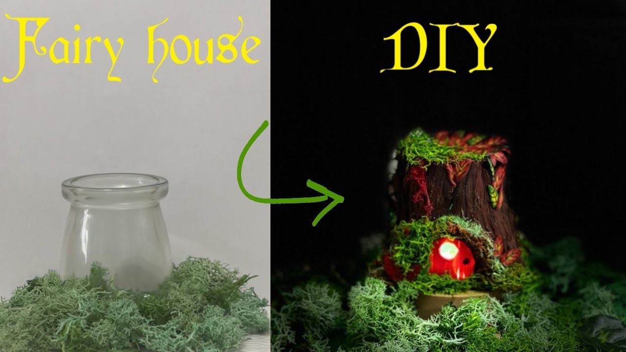 Fairy house DIY | Fairy house in an old tree | Polymer clay DIY | Craft ideas | Fimo tutorial