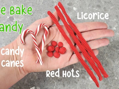 FAKE CANDY - Polymer Clay Licorice, Red Hots and Candy Canes