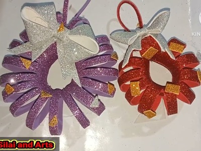 Glitter Paper Crafts For school.Christmas Crafts. Christmas decorations ideas.paper craft.Paper