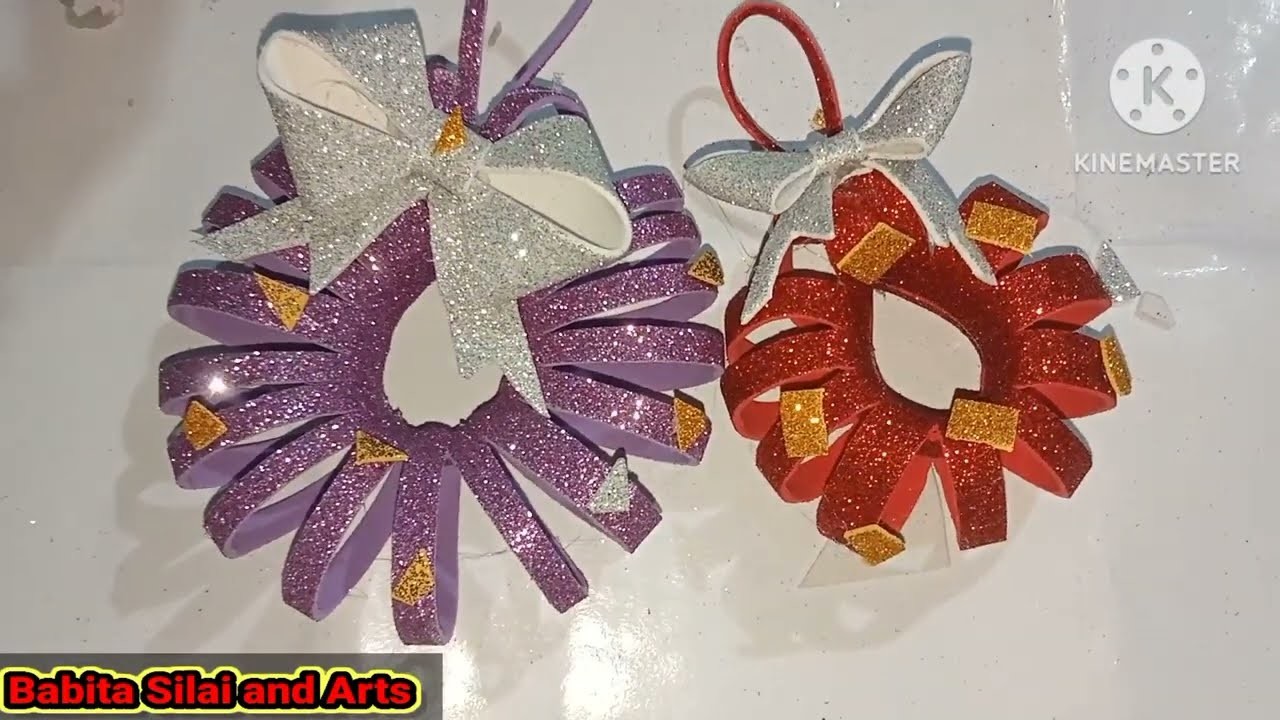 Glitter Paper Crafts For school.Christmas Crafts. Christmas decorations ideas.paper craft.Paper