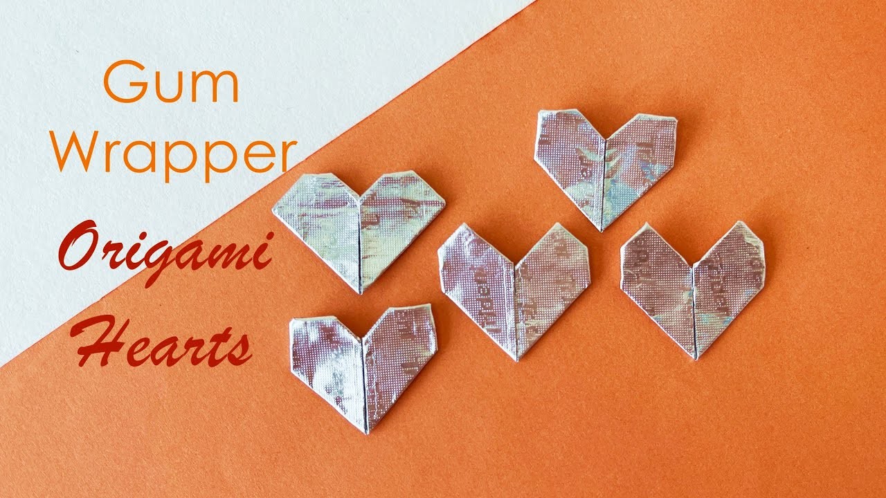 Gum Wrapper Origami Heart | Origami Heart | Paper Heart