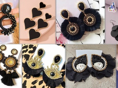Hot Black!!.  7 Fashion DiY Earrings - On Party Wear Outfits