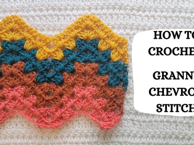 How To Crochet: Granny Chevron Stitch | Tutorial, DIY, Basic Crochet Stitch, Beautiful, Fun, Cute