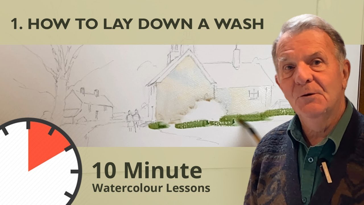 How to Lay Down a Wash  -  10 Minute Watercolour Lessons |  1