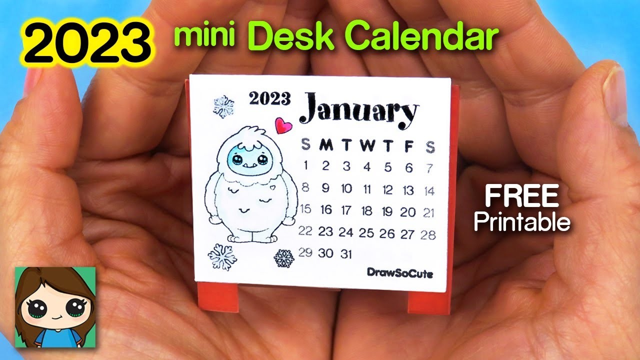How to Make a mini 2023 Calendar EASY FREE