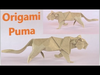 How to make an amazing Origami Puma( mountain lion), step by step tutorial