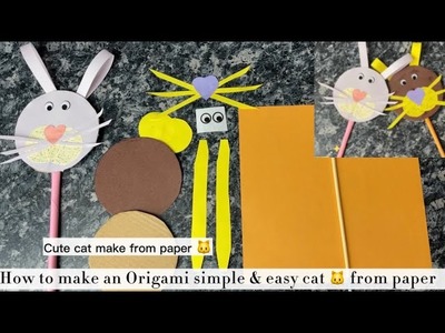 How to make an Origami simple & easy cat ????from paper | DIY Paper Craft Ideas.EP15