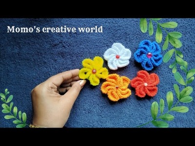 How to make crochet kanzashi flower --DIY Crochet Flower Of Japan ll ????????