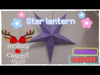 How to make easy paper Star Lantern for Christmas, New year  Decoration.Diy paper Lantern idea