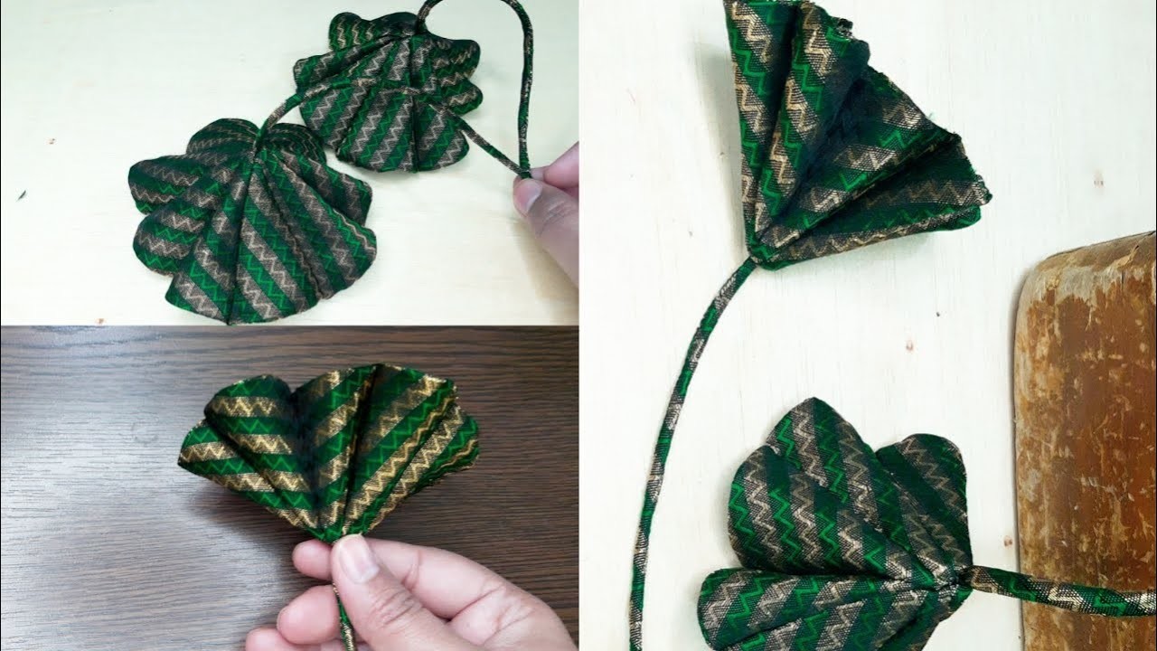 How to Make Fabric Flower Latkan in 5 minutes _ Tassel Making out of Clothes