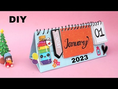 How to make Happy New Year 2023 Calendar.DIY Paper Calendar.Cute Desktop Calendar 2023