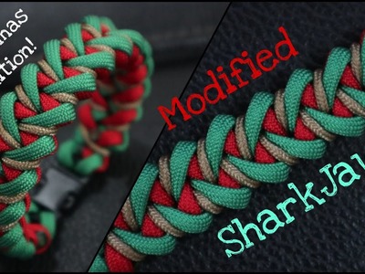 HOW TO MAKE MODIFIED SHARKJAW BONE PARACORD BRACELET WITH SHACKLE, EASY PARACORD TUTORIAL