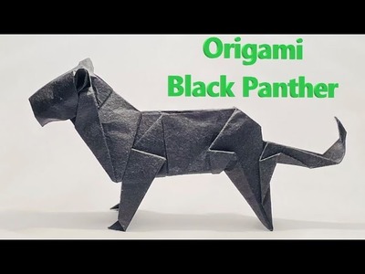 How to make Origami Leopard (black panther), step by step tutorial