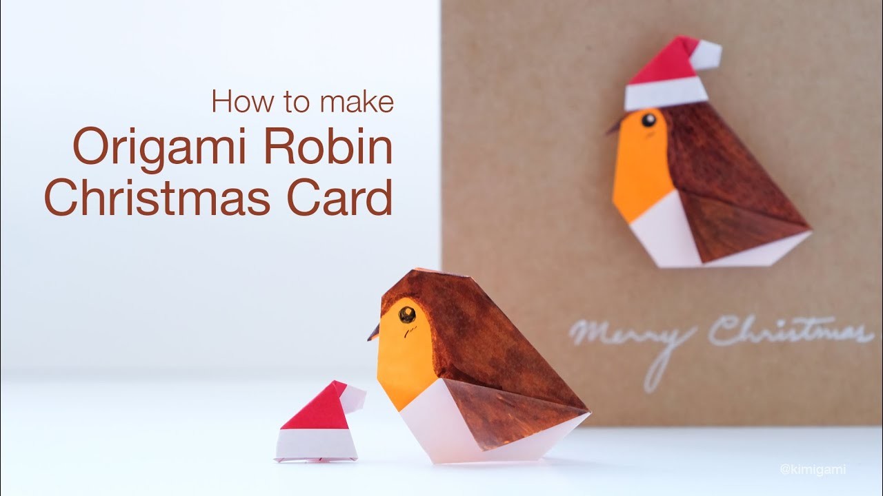 How to make Origami Robin Christmas Card (Li Kim Goh)