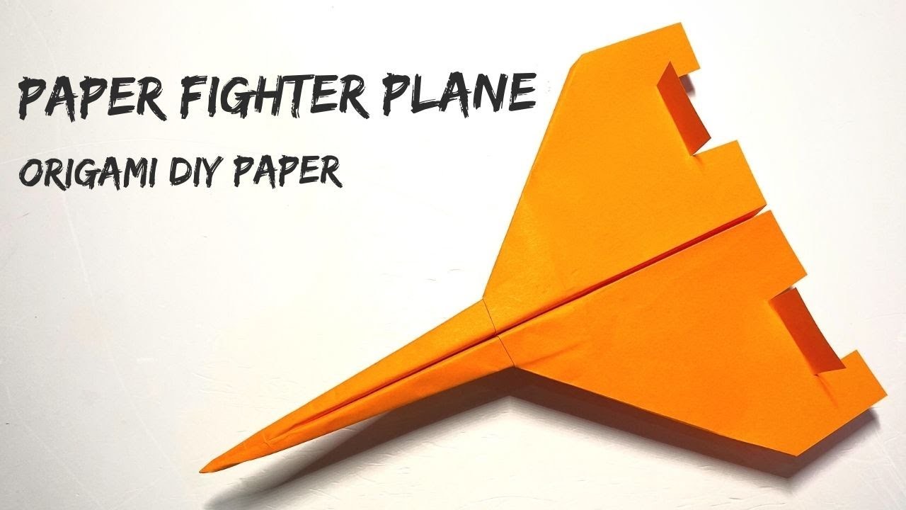 How to make paper fighter airplane, Origami DIY Paper