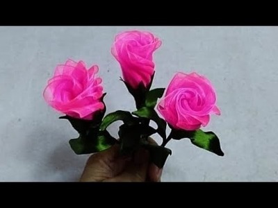 How to Make Rosebud From Satin Ribbon | DIY