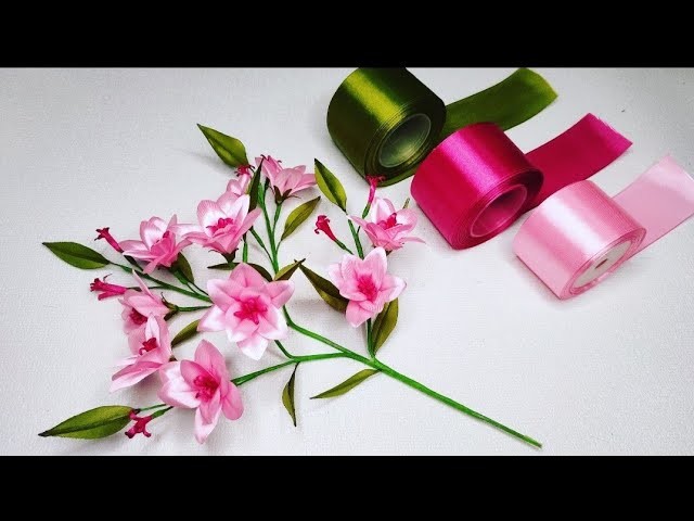 HOW TO MAKE SATIN RIBBON FLOWER | Bunga Dari Pita Satin | DIY #satinribbonflower