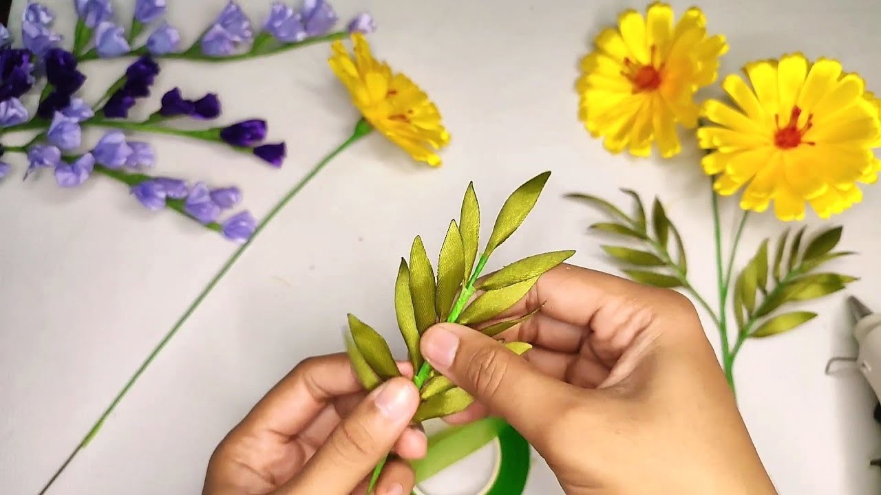 HOW TO MAKE SATIN RIBBON FLOWER | Bunga Unik dari Pita Satin #satinribbon #craft