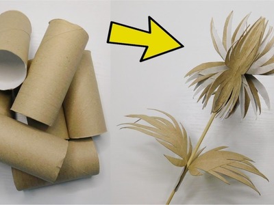 It's Amazing! Super Easy Paper Flower. Toilet Paper Roll Craft Idea. Handmade Home Decor DIY