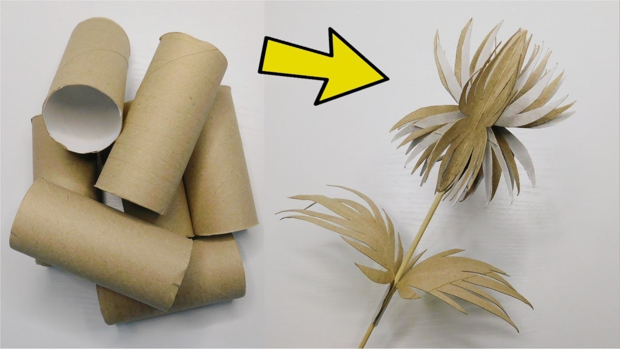 It's Amazing! Super Easy Paper Flower. Toilet Paper Roll Craft Idea. Handmade Home Decor DIY