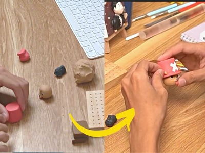 Make a super simple doll with 2 clay tools | GoGo Room- The Hack Life