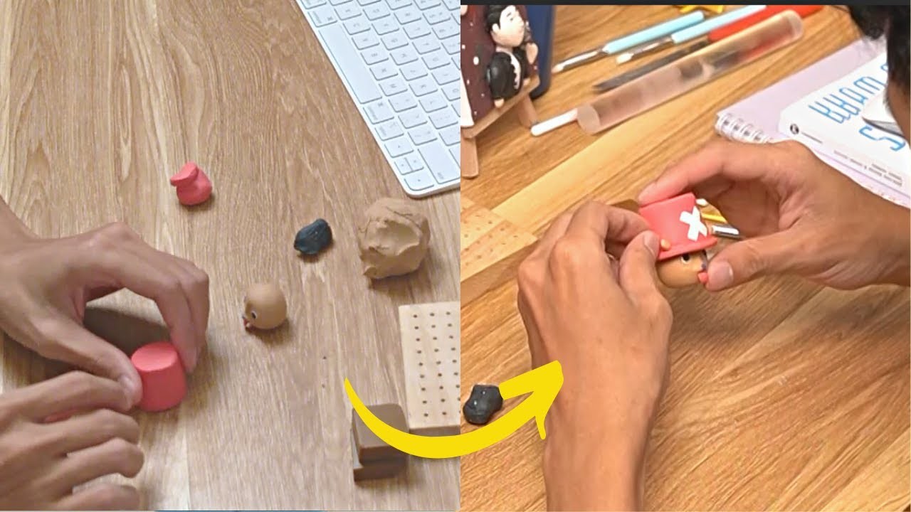 Make a super simple doll with 2 clay tools | GoGo Room- The Hack Life