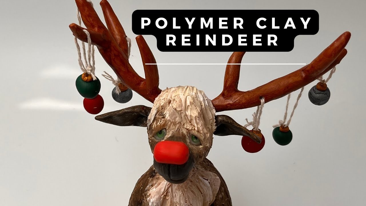 Making a Christmas Reindeer out of Polymer Clay