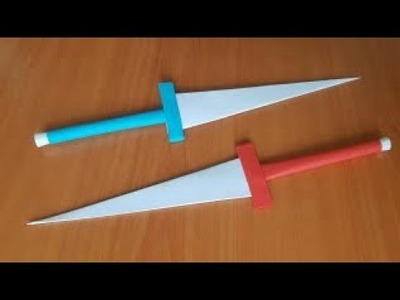 Making a dagger from paper| knife- (How to Make a paper dagger)