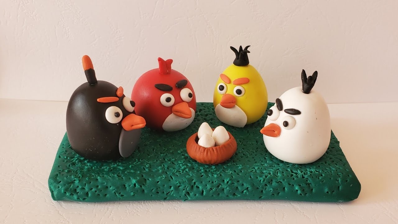 Making angry birds with polymer clay | How to make angry birds from polymer clay | clay tutorial |