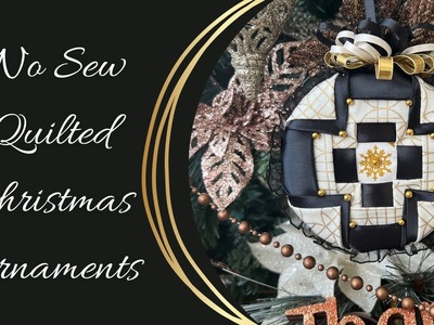 No Sew Quilted Christmas Ornament