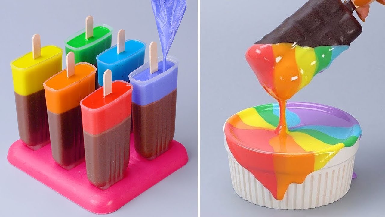 Oddly Satisfying Rainbow Cake Decorating Compilation | So Tasty Colorful Cake Tutorials