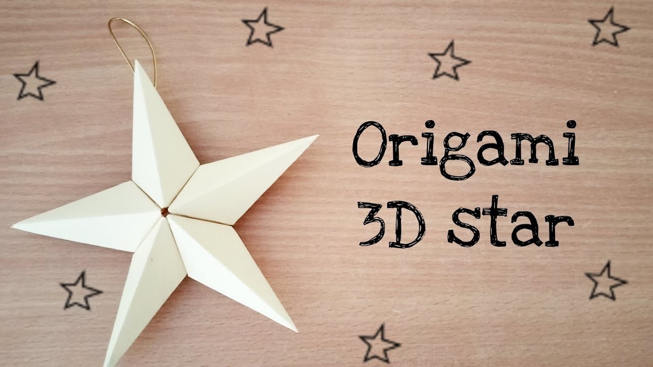 Origami 3D star | DIY origami star Christmas ornament | how to make a paper star | origami star 3d