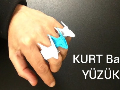 Origami How To Make a Paper Wolf-Headed Ring Kağıttan Yüzük Kurt Başlı YÜZÜK yapımı #easy #diy