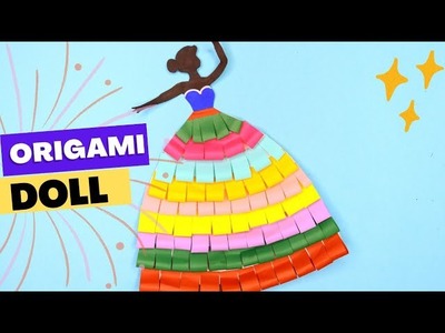 Origami paper doll | easy craft | DIY | #youtubeshorts #shorts #dolls