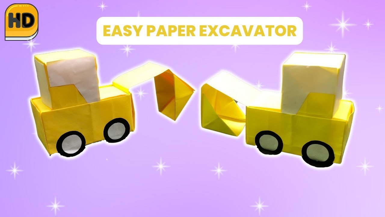 Origami Paper Excavator | School Paper Craft Idea | DIY | Paper Toys