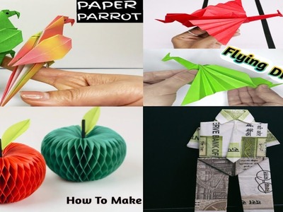 Paper Crafts | Diy Paper Crafts | Paper Apple | Paper Dragon | Paper Parrot | Note Origami - Crafts