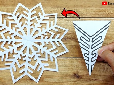 Paper Cutting Snowflake Design ❄️ How to Make Snowflake Out of Paper ???? Easy Paper Crafts