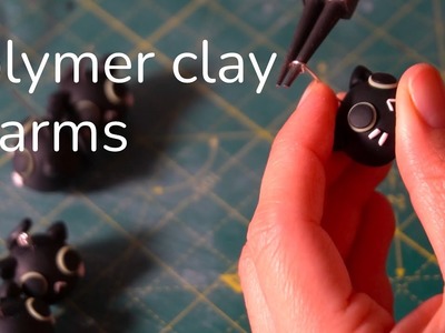 Polymer clay charm process | cat charm