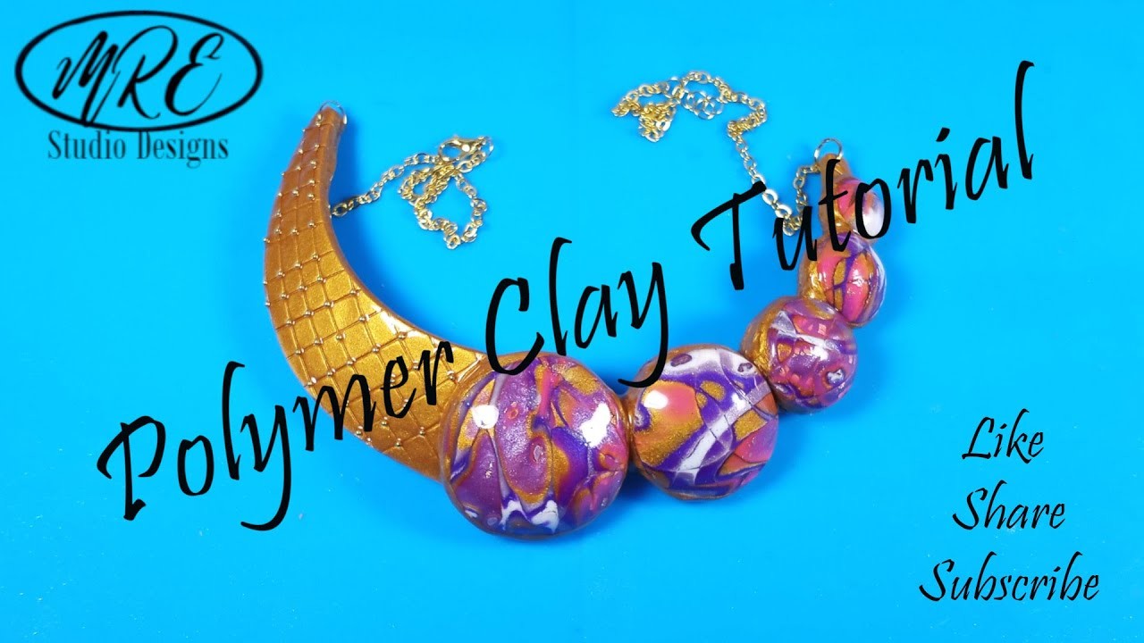 Polymer Clay Mokume Gane Necklace Tutorial